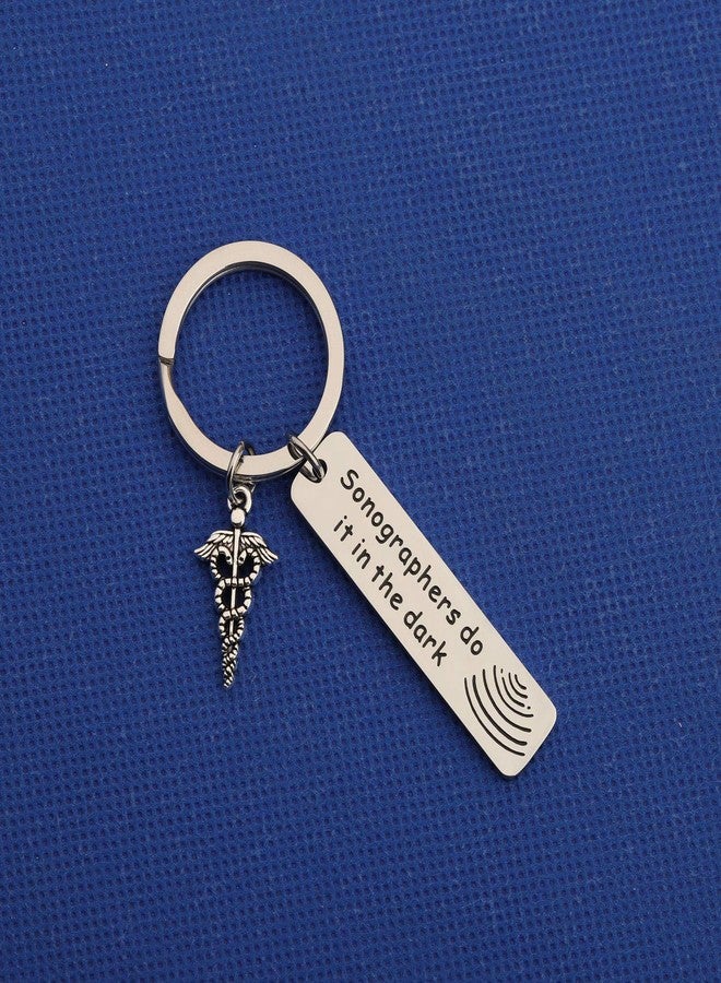 HOLLP Sonographer Gifts Medical Sonographer Ultrasound Student Gifts Sonographers Do It in The Dark Keychain Ultrasound Tech Gifts (Keychain) - Image 3