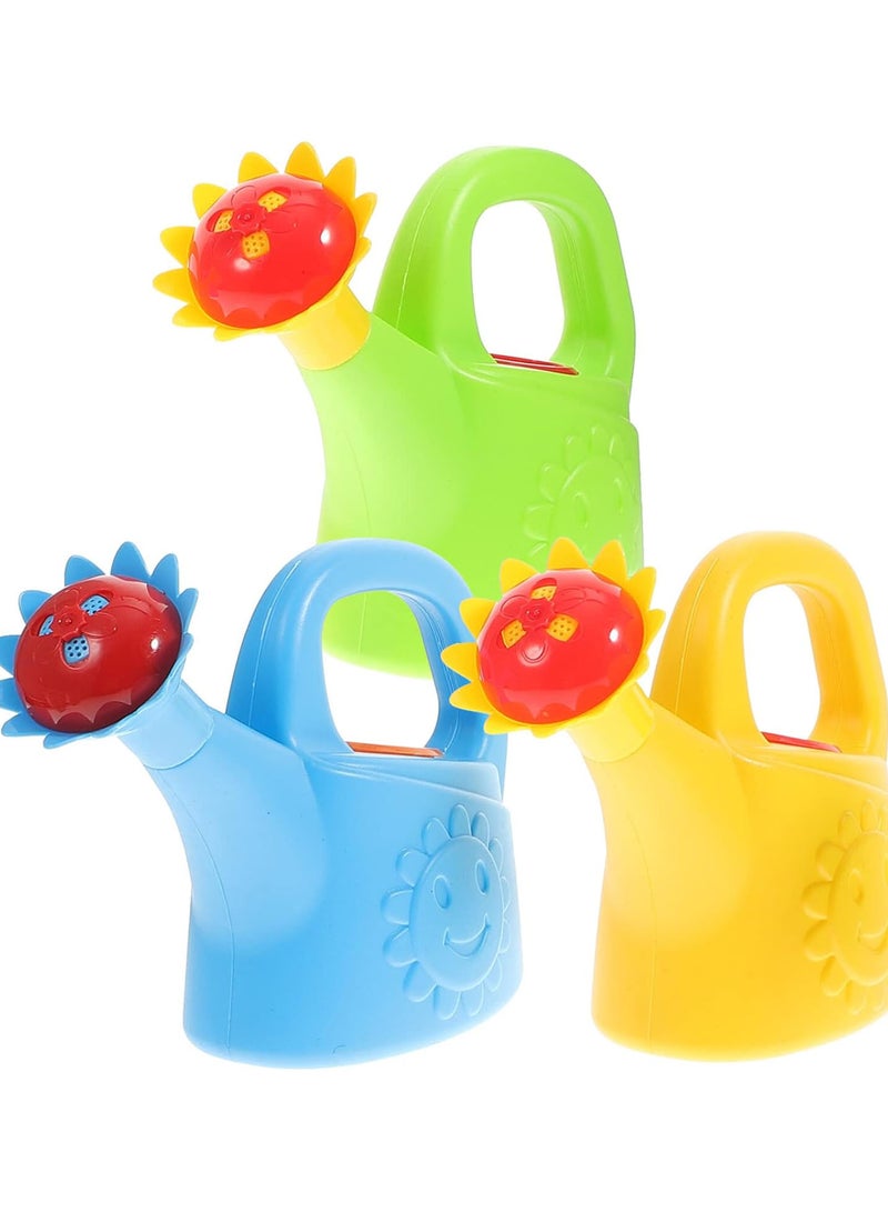 GGOOT Toys for Kids 7 3 Piece Plastic Watering Cans for Kids Blue/Green/Yellow Gift Set Party Bundle - 3 Pack Kids Assorted Color - Image 1