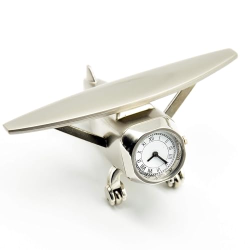 Saugat Traders Diwali/New Year Corporate Gift - Airplane Table Clock Showpiece - Best Good Luck Gift for Client, Employees, Friends - Aeroplane Clock Office Desk Home Decor - Image 3