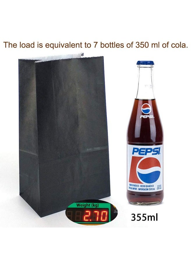 KEYYOOMY 100 Ct Small Paper Bags Black Party Goody Bags For Wedding Baby Shower Kid’S Birthday Party (Black 100 Ct 3.1 X 5.1 X 9.4 In)  - Image 2