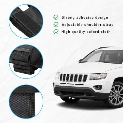 Ohleats Roll Bar Fire Extinguisher Holder, Adjustable Fire Extinguisher Mount Strap with American Flag Pattern, Car Accessories Fixed Belt for Wrangler JK JKU TJ CJ Gladiator (Black) - Image 3