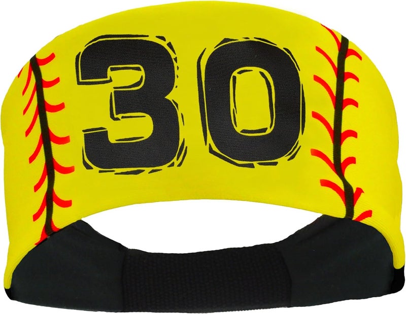 MadSportsStuff Softball Headband for Girls with Jersey Number (Numbers 00-39) - Image 1