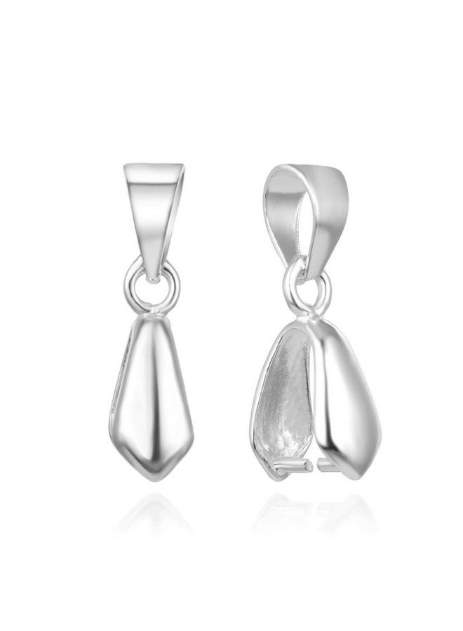 Adabele Dabele Tarnish Resistant Pendant Pinch Bail Clip 15Mm Connectors Sterling Silver Plated Brass For Jewelry Craft Making Bf691 - Image 1