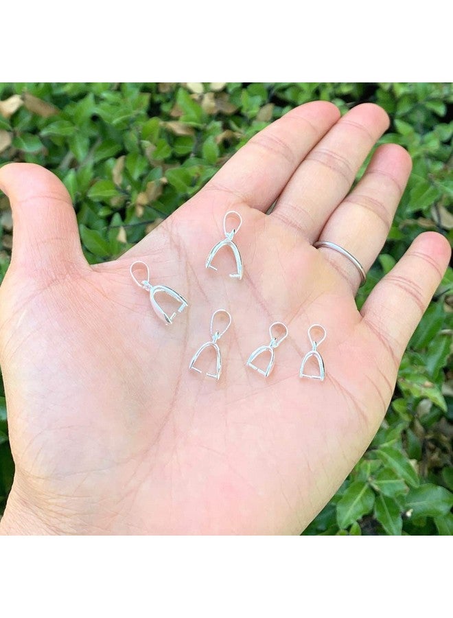 Adabele Dabele Tarnish Resistant Pendant Pinch Bail Clip 15Mm Connectors Sterling Silver Plated Brass For Jewelry Craft Making Bf691 - Image 4