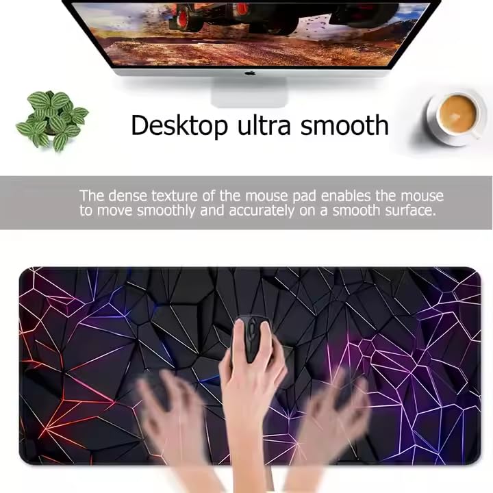 KRESHU Antislip 300x800x2 mm Gaming 3D Mousepad Extended Large Non Slip Desk Mat and Keyboard Mat XXL Gaming Keyboard Mat Suitable for PC, Computer, Laptop, Keychain, Party (Pack of 1) - Image 2