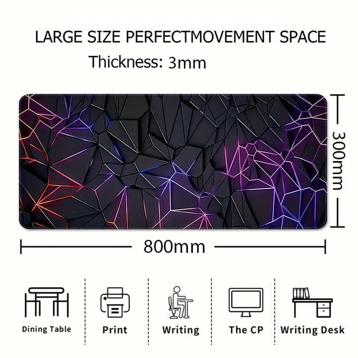 KRESHU Antislip 300x800x2 mm Gaming 3D Mousepad Extended Large Non Slip Desk Mat and Keyboard Mat XXL Gaming Keyboard Mat Suitable for PC, Computer, Laptop, Keychain, Party (Pack of 1) - Image 3