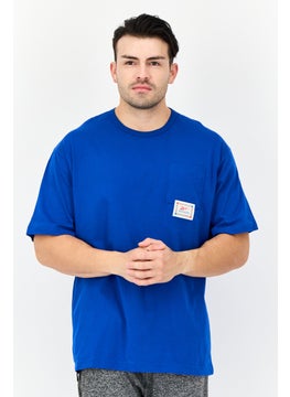 Reebok Men Sportswear Fit Short Sleeves Basketball T-Shirt, Blue  - Image 1