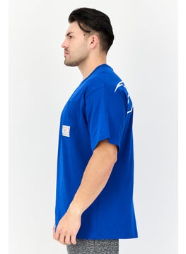 Reebok Men Sportswear Fit Short Sleeves Basketball T-Shirt, Blue  - Image 2