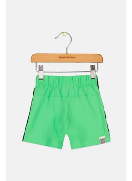 The Giving Movement Toddlers Girl Brand Logo Shorts, Green  - Image 2