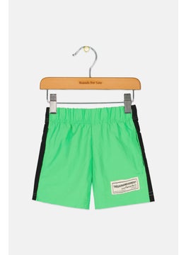 The Giving Movement Toddlers Girl Brand Logo Shorts, Green  - Image 1