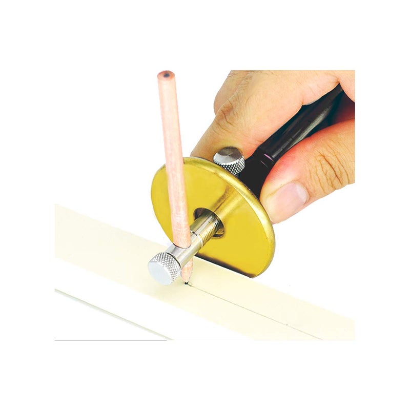 YOSELIN Dovetail Jig Wheel Marking Gauge Tool Set, 1 Bearing Wheel Cutter for Soft Wood, 1 Locked Wheel Cutter for Hardwood,1 Screwdriver,1 Woodworking Pencil,Inch & MM Scale Imperial Ruler. (Grey) - Image 3