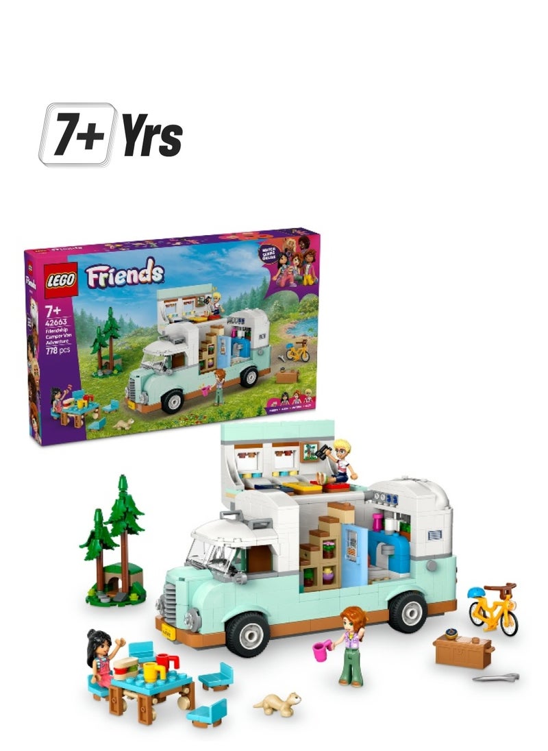 LEGO LEGO Friends Friendship Camper Van Adventure 42663 Building Set (778 Pieces)  - Image 1