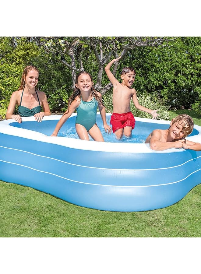 INTEX Beach Wave Swim Center Swimming Pool Blue/White 90 Inch X 22 Inch Size 8" 57495Ep - Image 3