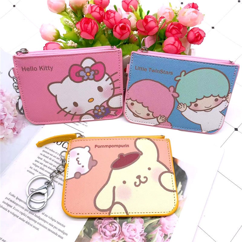Cartoon Kurome Cinnamon Dog Pudding Dog Gemini Card Holder Id Coin Purse Integrated Keychain Storage Pendant - Image 3
