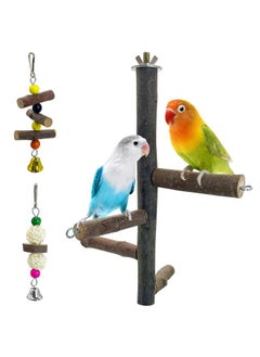 Hamiledyi Hamiledyi Bird Perch Stand Toy, Natural Wood Bird Perch Stand Bird Perch Toy with Rotating Balls Spinning Bird Toys Parakeet Stand Perch Toy for Parakeets Cockatiels Conures Budgies Finches Love Birds  - Image 1