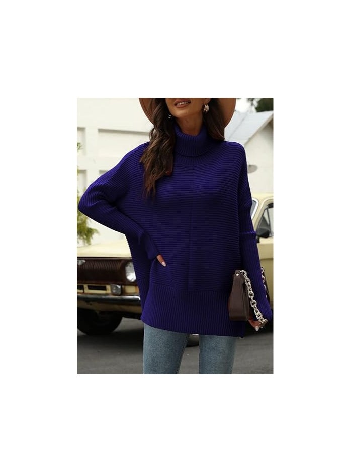 Trendy Oversized Turtleneck Sweater for Women Long Knitted Cozy Pullover Sweaters - Image 5