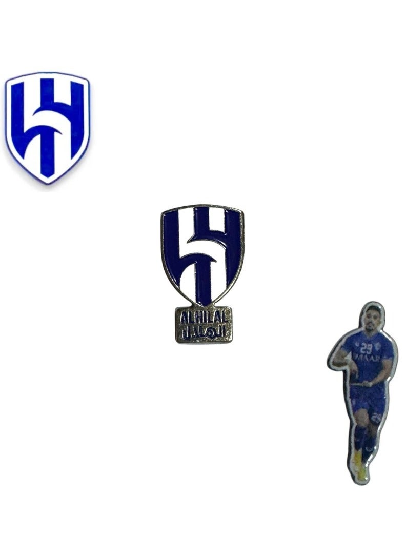 Al Hilal S.C Metal Sticker - Crescent Logo (3 Pieces) 