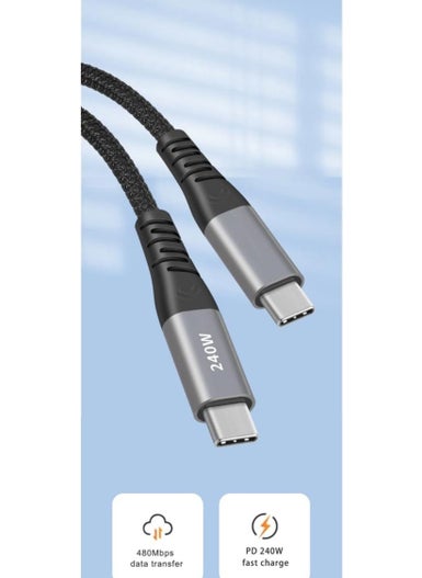 Apera NR10 Type-C To Type-C iPhone Android Compatible 240W Pd Fast Charging Braided Cable  - Image 3