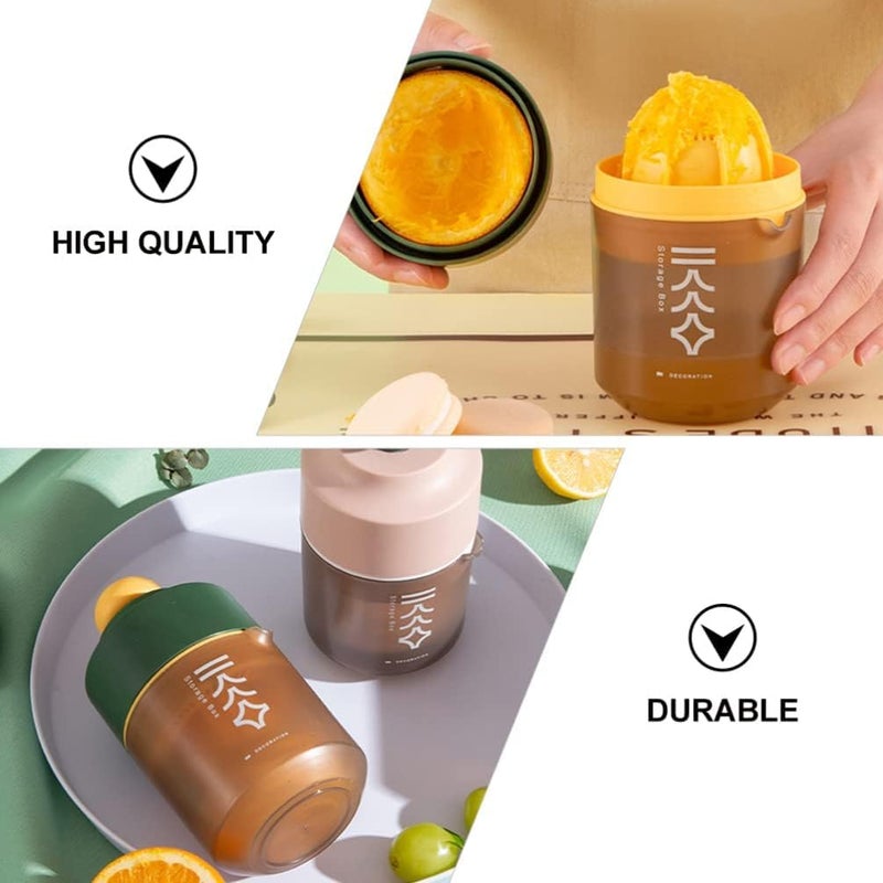 MAPPLE CREATION 400ML Potable Manual Citrus Fruit Juicer Orange Lemon Squeezer Hand Juicer Extractor Machine Squeezer Cup Citrus Lemon Orange Juicer Plastic Manual Hand Squeezer Juicing Cup - Image 5
