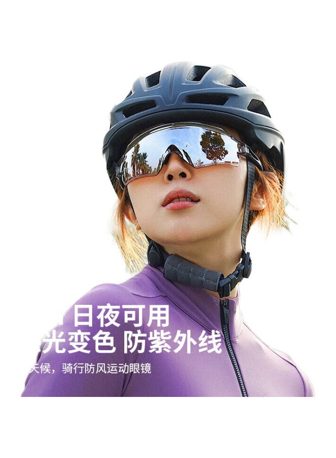 ACRUNU Cycling Glasses Professional Photochromic Protective Goggles Day And Night Dual-Use Bicycle Windshield Outdoor Road Bike - Latte Color - Image 3