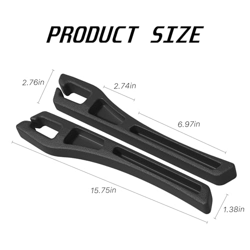 Alieemo Car Seat Gap Filler Organizer, 2PCS Multifunctional Vehicle Fill Gap Blocker with Storage Slot Between Seat & Console, Anti-Drop Auto Interior Organization, Universal Fit (Black) - Image 2