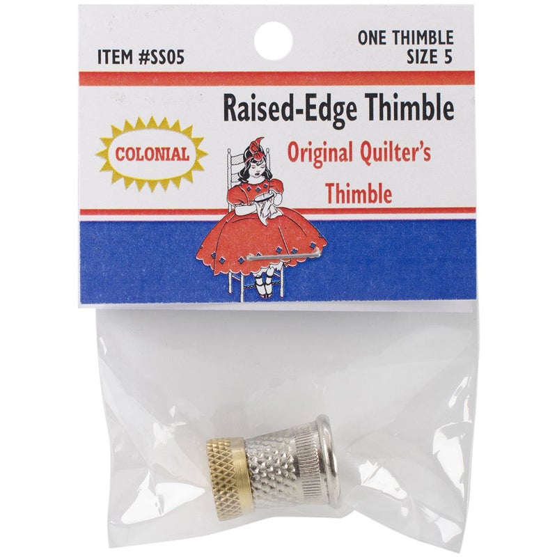 Colonial Needle SST-5 Raised Edge Thimble, Size 5 - Image 3
