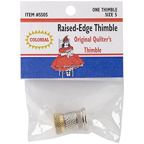 Colonial Needle SST-5 Raised Edge Thimble, Size 5 - Image 1
