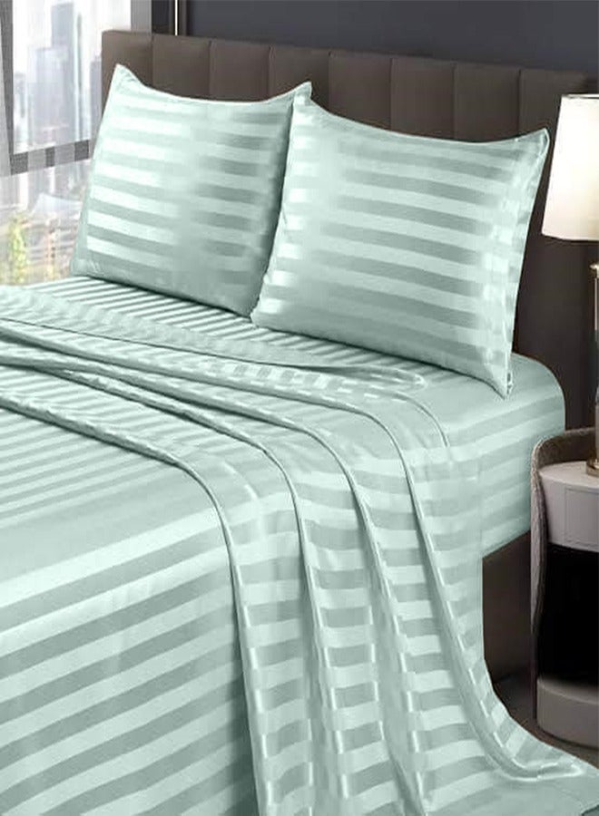 PACHA HOME Striped Bed Sheet Set Size: 240*270 +2 Pillowcases. - Image 1