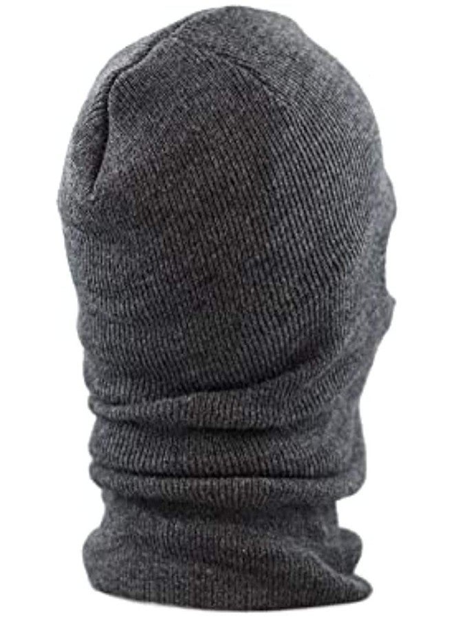 V4U Boy's Winter Warm Woolen Monkey Cap (Dark Grey,Free Size) - Image 3
