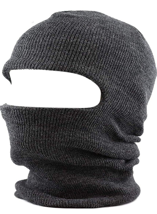 V4U Boy's Winter Warm Woolen Monkey Cap (Dark Grey,Free Size) - Image 2
