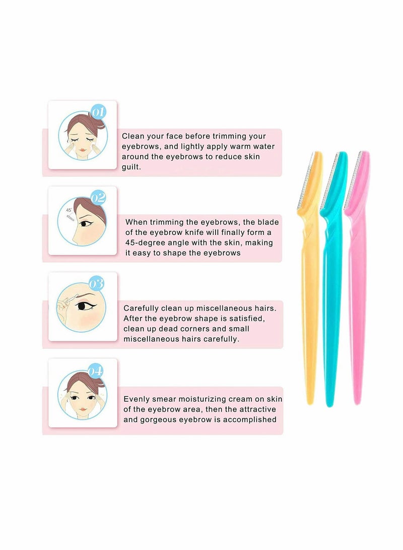 15pcs Eyebrow Razors for Women, Multi-Purpose Face and Eyebrow Shaper, Exfoliating Tool for Smooth Skin - Image 4