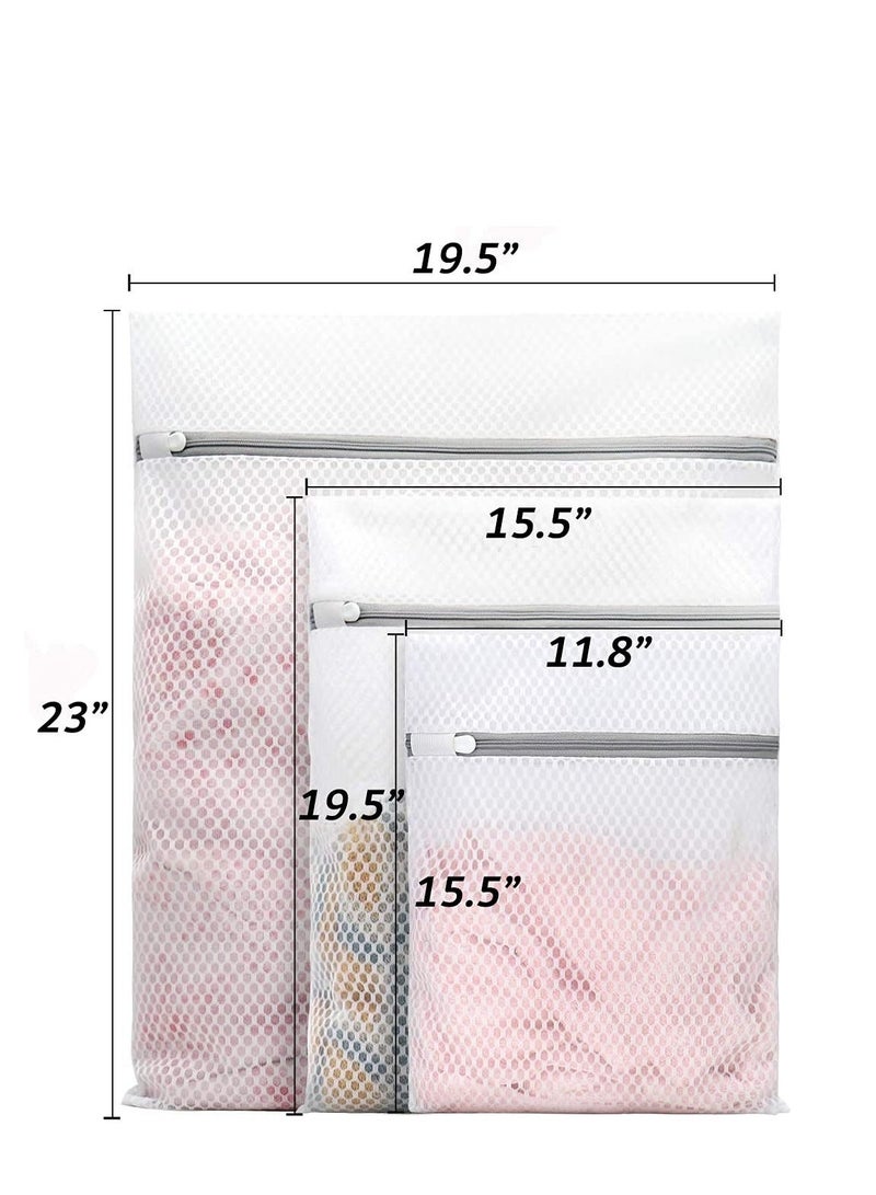 3pcs Durable Honeycomb Mesh Laundry Bags for Delicates (1Large 20x24“, 1Medium 16x20”, 1Small12x16“) - Image 5