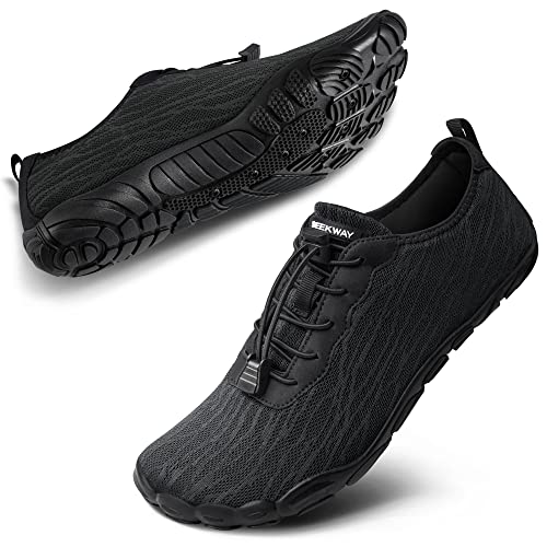 SEEKWAY Water Shoes Quick-Dry Barefoot Sports Aqua Beach Pool Swimming River Lake Hiking Kayaking Surfing Men Women AB001 Black SP001 - Image 1