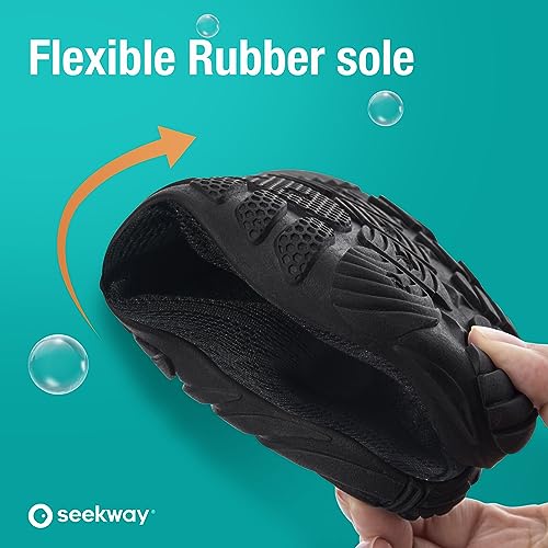 SEEKWAY Water Shoes Quick-Dry Barefoot Sports Aqua Beach Pool Swimming River Lake Hiking Kayaking Surfing Men Women AB001 Black SP001 - Image 2