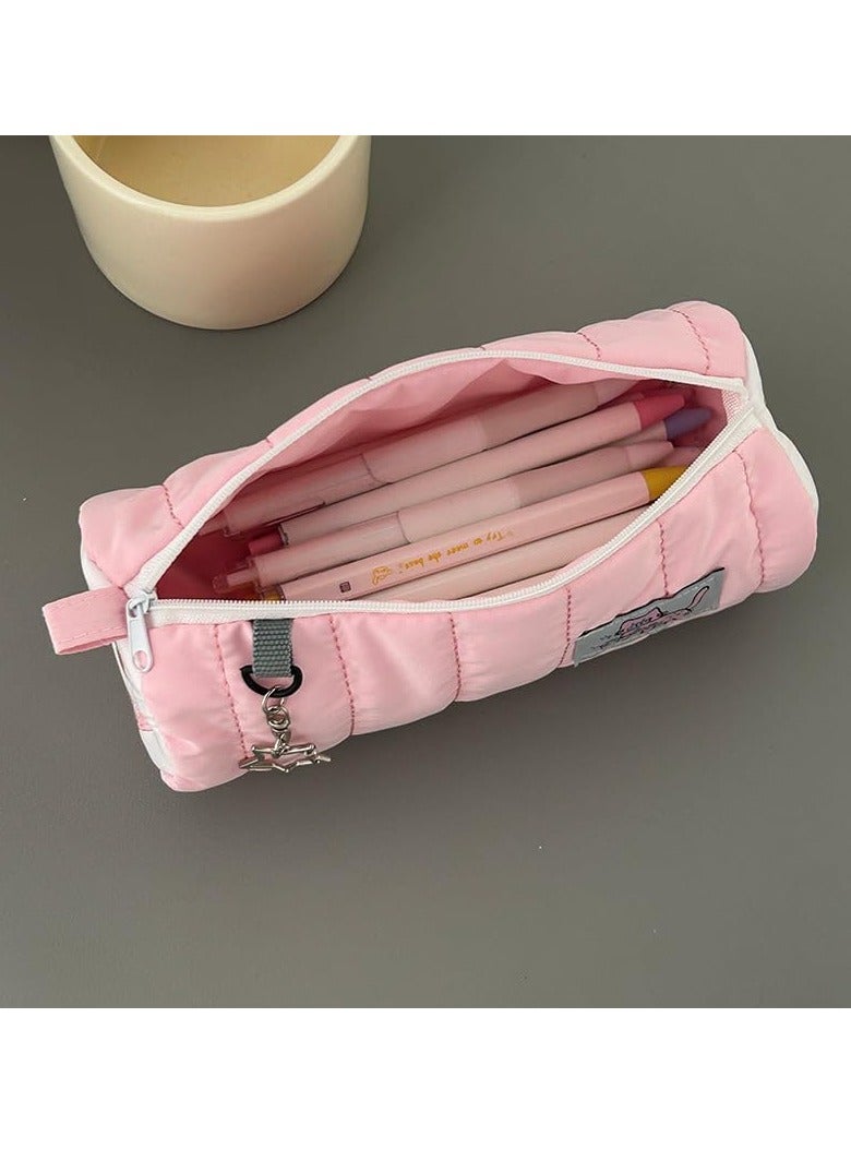 CUNUUDOOL Pencil Case For Girls, Pencil Pouch For Nice Gift,Stocking Stuffers Cute Creative Cream Roll Cartoon Large Capacity Pink Cat Zipper Pencil Case Bag, Pink And Cat.  - Image 4