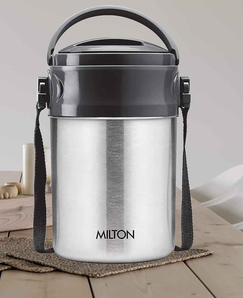 Milton Milton Steel On 5 Tier Insulated Tiffin Box, 1.80 L, Silver - Image 3