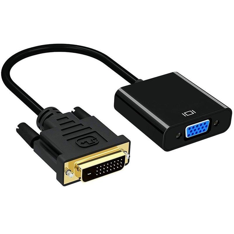 FENTICO Active DVI-D to VGA Adapter, DVI-D 24+1 to VGA Male to Female Adapter Converter - Image 1