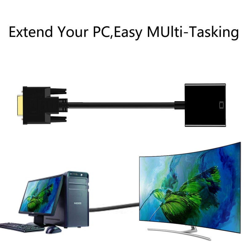 FENTICO Active DVI-D to VGA Adapter, DVI-D 24+1 to VGA Male to Female Adapter Converter - Image 5