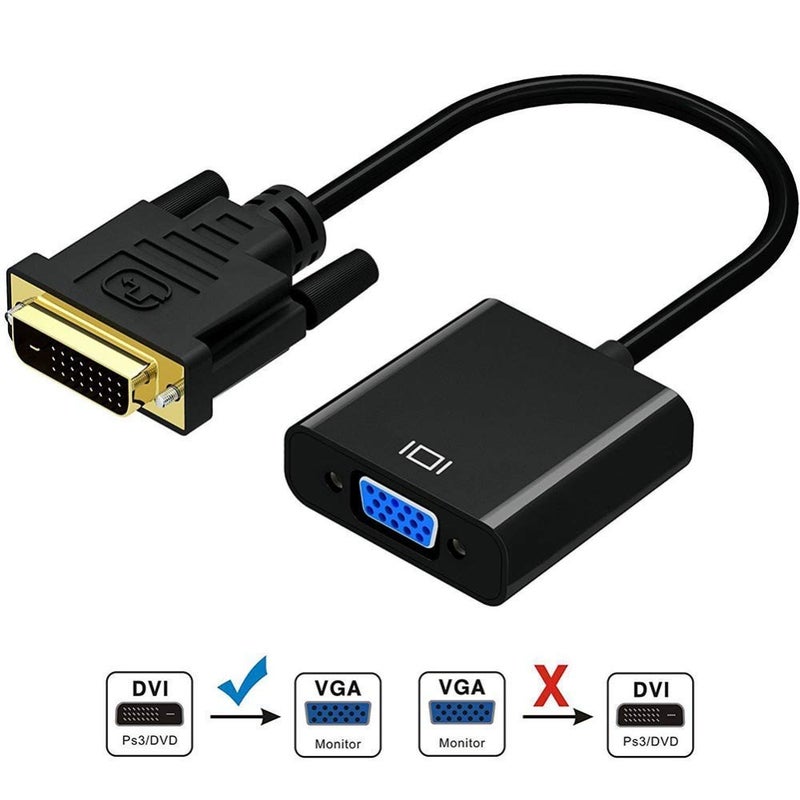 FENTICO Active DVI-D to VGA Adapter, DVI-D 24+1 to VGA Male to Female Adapter Converter - Image 2