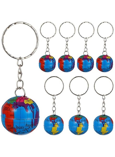 Key Chain Key Chain Key Chain 12Pcs Globe Keychain Earth Globe Pendant Keyholder Mini Globe Backpack Hook Backpack Hanging Globe Pendant Party Favors for DIY Craft Key Chain Keychains