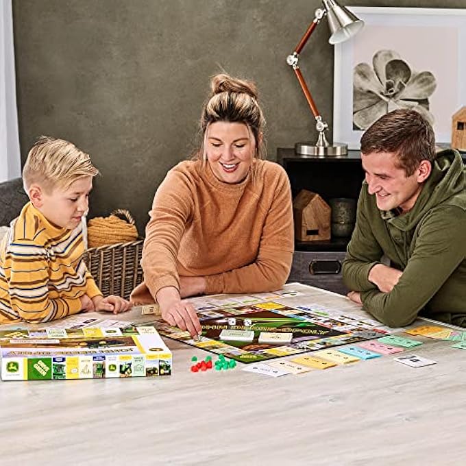 تومي John Deere Tomy -opoly - لمسة مزرعة ممتعة للعبة كلاسيكية على غرار Opoly - لعبة عائلية للأعمار من 8+ - Image 2