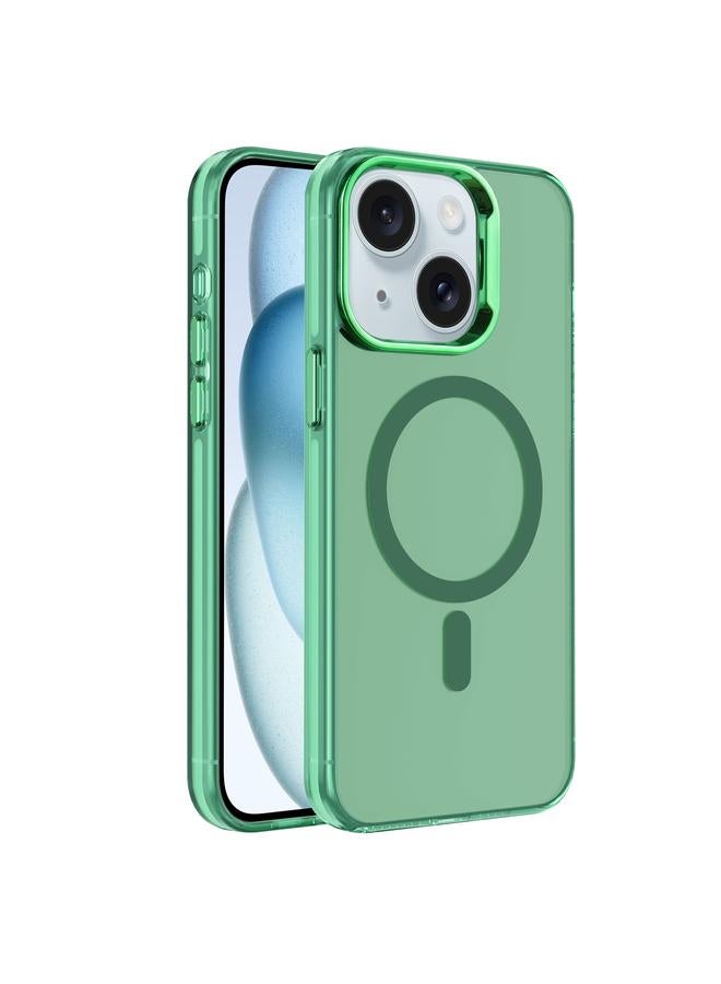 اس-توب جراب لهاتف iPhone 15 Plus مطلي بالكهرباء IMD Magsafe PC Hybrid TPU - Image 1