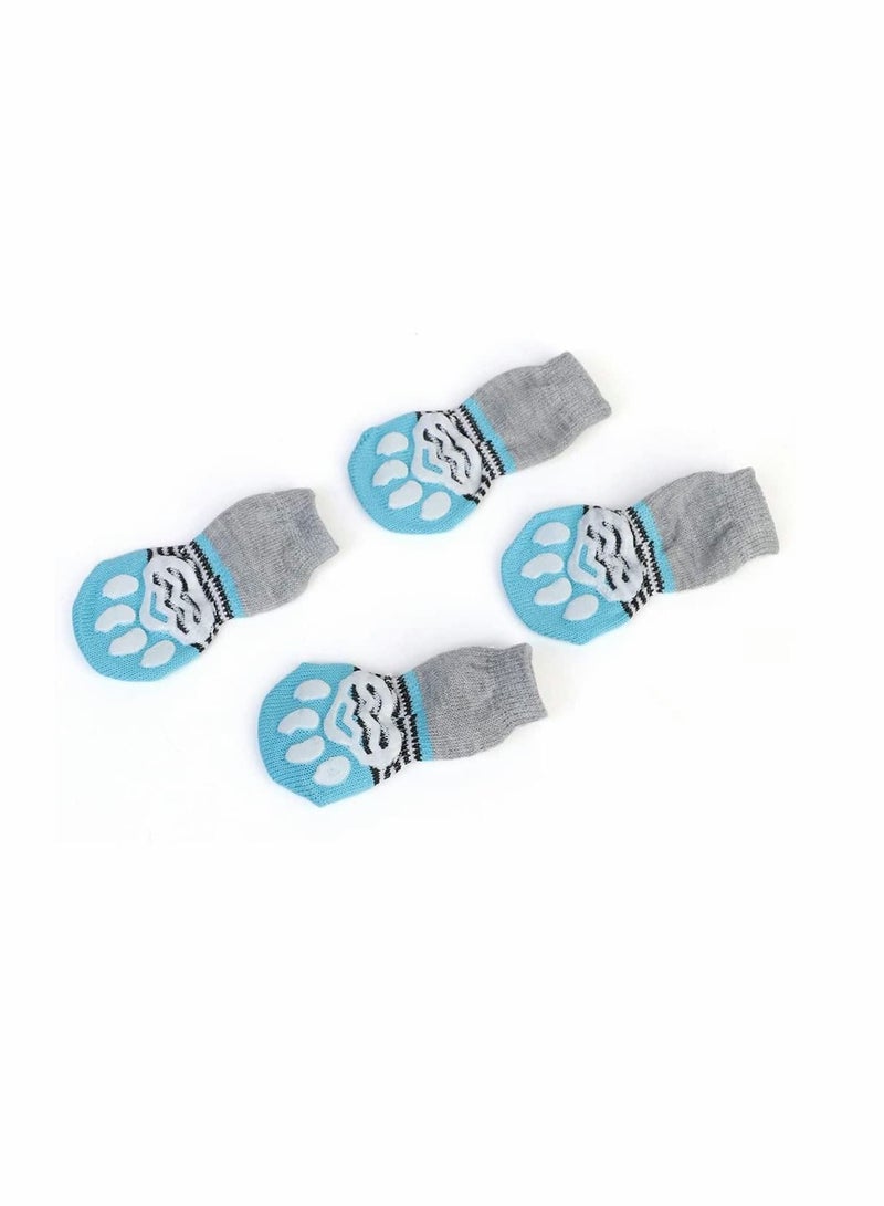 KASTWAVE Cute Bear Pattern Pet Socks, Anti Slip Knit Small Dog Socks Cat Socks with Rubber Reinforcement - Image 2