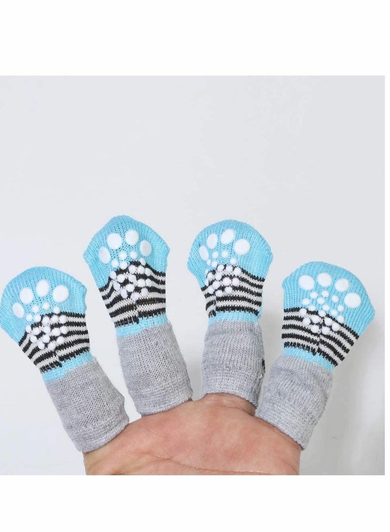 KASTWAVE Cute Bear Pattern Pet Socks, Anti Slip Knit Small Dog Socks Cat Socks with Rubber Reinforcement - Image 5