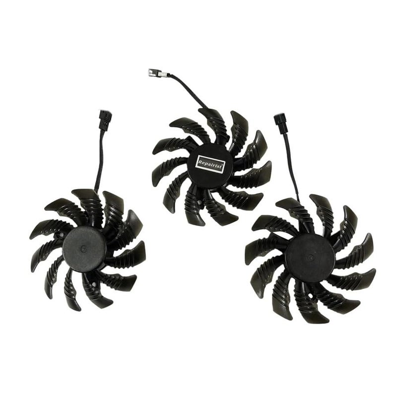 3Pcs/Set PLD08010S12H,T128010SM,3pin Plug VGA GPU Cooler Graphics Cards Fan for Gigabyte GTX 970 GTX970 Windforce G1 Laptop Parts(3Pin T128010SM) - Image 3