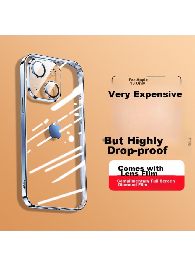 Neyaa Iphone 13 Case, Iphone 13 Protective Cover, Full Lens Protection, Ultra-thin Airbag Shockproof Soft Shell, Fashionable And Simple Design For Men And Women, Distant Mountain Blue - Image 1