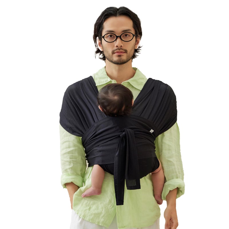 Konny Baby Carrier Flex AirMesh with Head Support Adjustable Easy to Wear Baby Wrap Sling Perfect for Newborn Babies Essentials up to 44 lbs XSXL Black - Image 2
