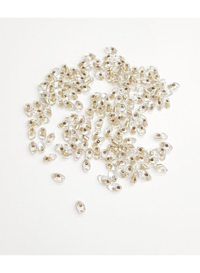 NIBEMINENT Japan Miyuki Glass Beads LMA Hole Gold Plated And Outisde 0.4 x 0.7cm