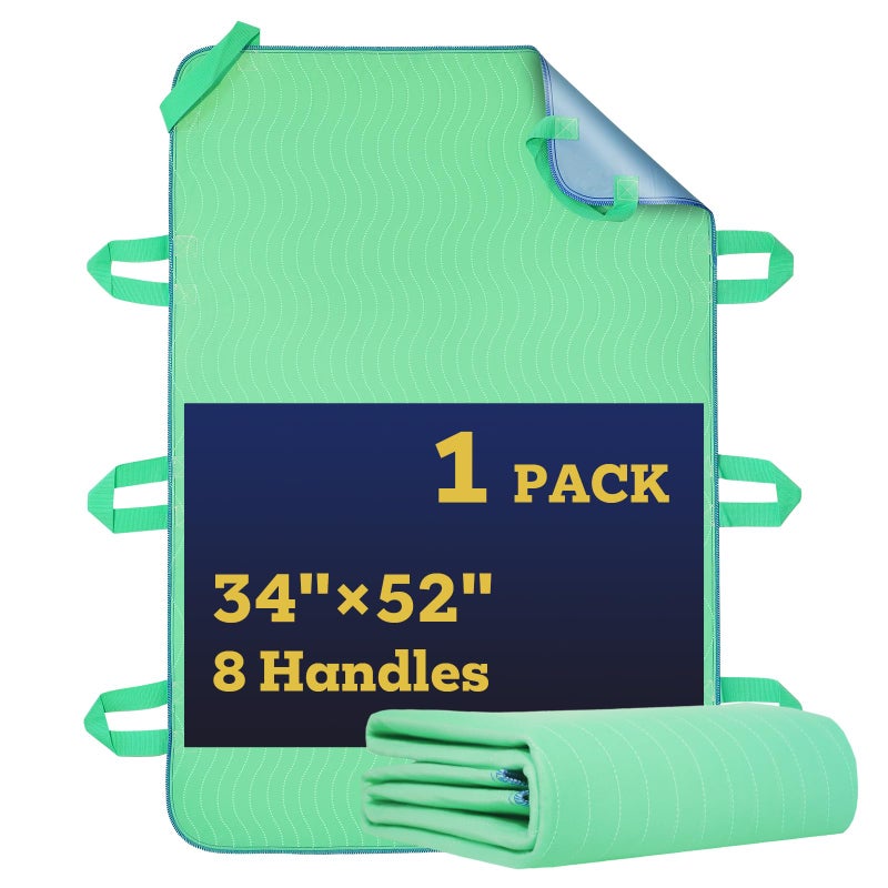 ETERNA Washable Positioning Bed Pad with 8 Reinforced Handles, 34" x 52" Waterproof Reusable Incontinence Underpads for Adults, Kids, Elderly and Pets (1 Pack) - Image 1