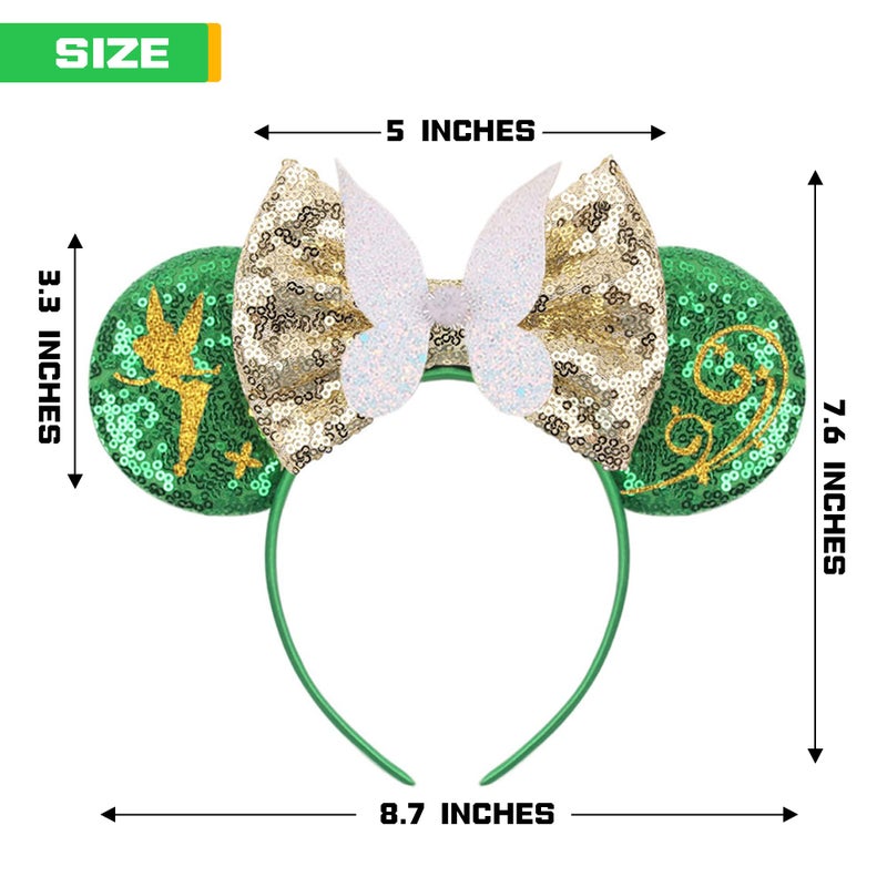 MADO Mouse Ears Headband for Women Girls, Fairies Mouse Ears for Adult Kids Princess Dress Accessories park ears hair accessories for Girls - Image 3